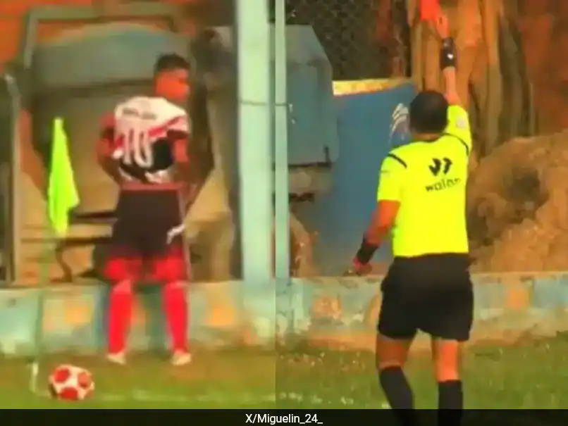 Controversy on the Field: Footballer Urinates During Game, Referee Brandishes Red Card